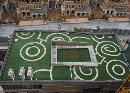 楼顶绿化人造草坪案例
